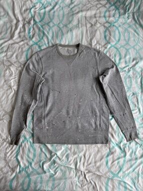 J. Crew Light Gray Terry Crewneck Sweatshirt